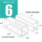 Sorbus Clear Stackable Pull Out Refrigerator Organizer Bins - for Kitchen, Refrigerator, Freezer, Organization and Storage